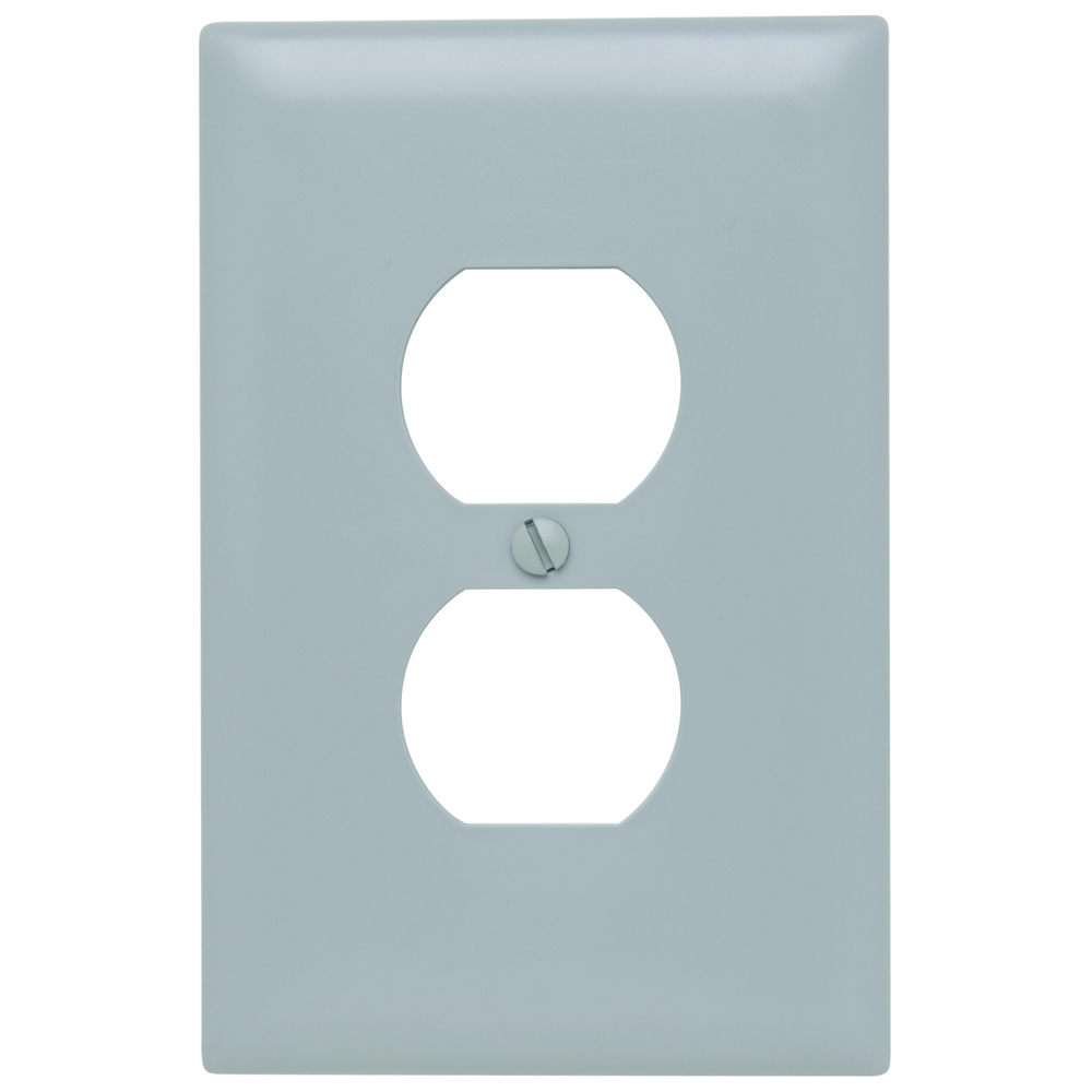 Trademaster Wall Plate Jumbo 1gang Duplex Gray