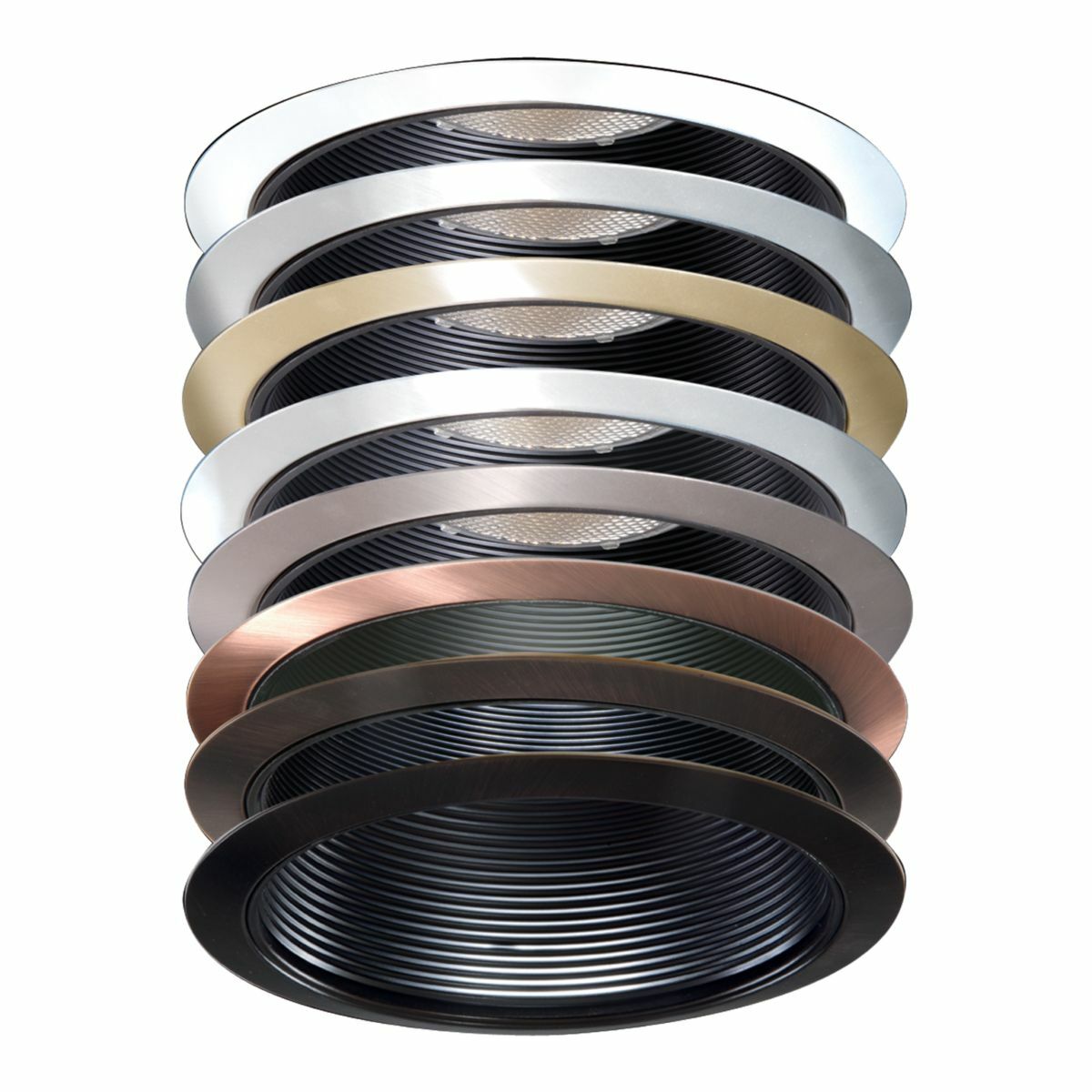 Trim Ring, 6" Metal, Matte Black