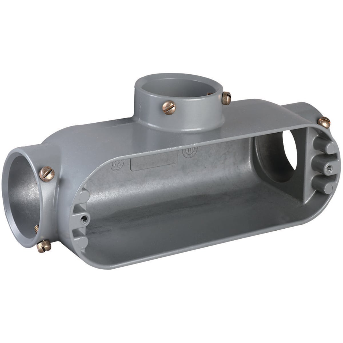 TWO Series - Aluminum Conduit Body - T Type - Hub Size 1-1/4 Inch -Volume 25.0 Cubic Inches