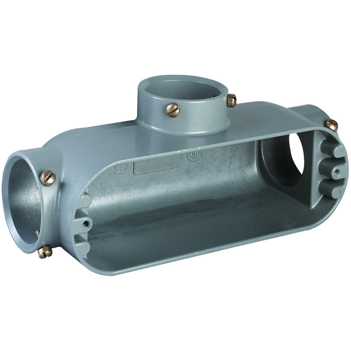 TWO Series - Aluminum Conduit Body - T Type - Hub Size 1-1/2 Inch -Volume 33.0 Cubic Inches