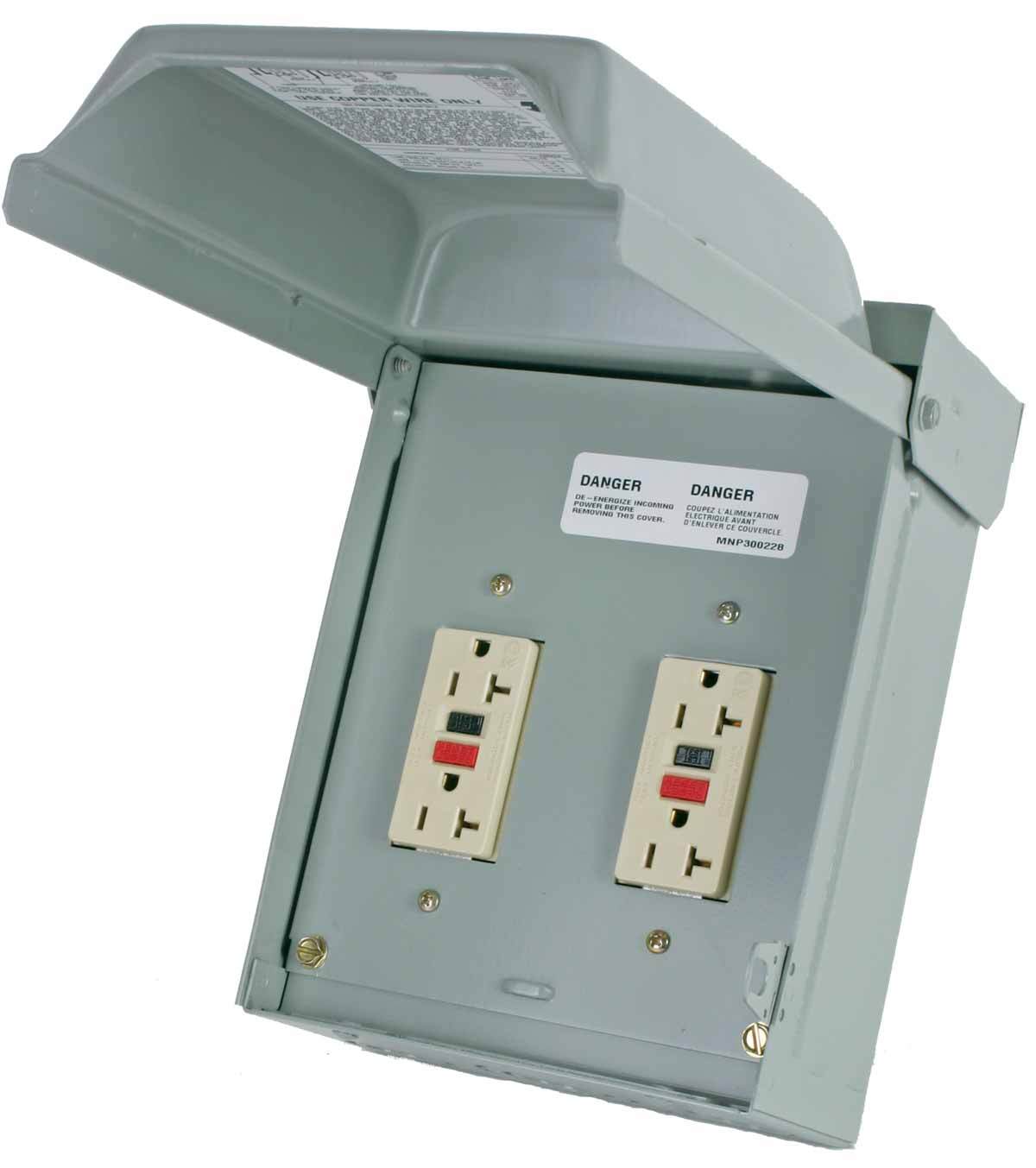 Midwest Electric?s Temporary Power and Power Outlets are a means of providing power required by various construction trades, residential sites, and mobile electrical applications.  Temporary Power and Power Outlets offer one or more receptacles, with or without overcurrent protection, disconnecting, metering, and/or pedestal mounting functions, in a single enclosure of G-90 zinc-coated steel.  The NEMA 3R rainproof enclosure is lockable and engineered to provide maximum protection against weather, vandalism, and normal field use.