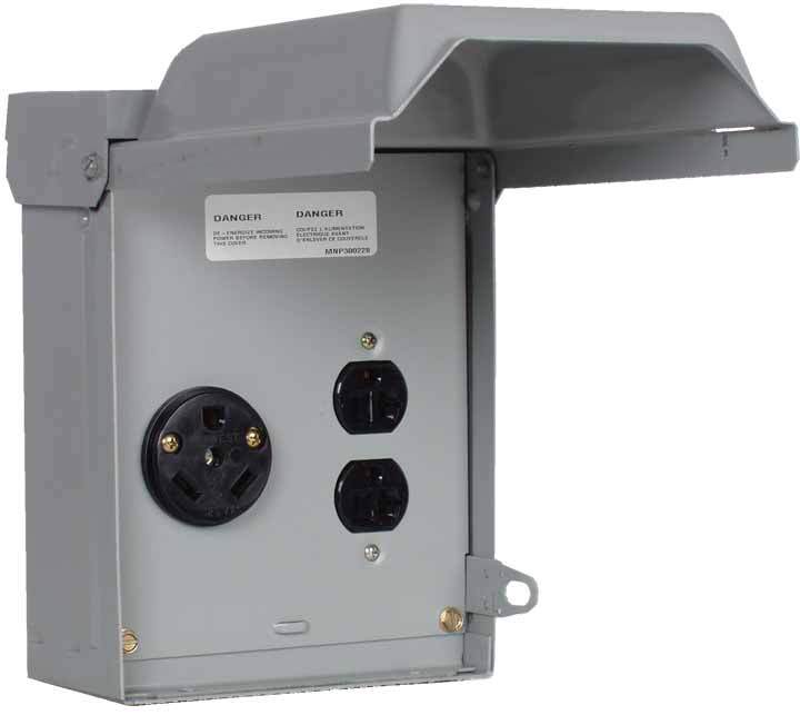 Midwest Electric?s Temporary Power and Power Outlets are a means of providing power required by various construction trades, residential sites, and mobile electrical applications.  Temporary Power and Power Outlets offer one or more receptacles, with or without overcurrent protection, disconnecting, metering, and/or pedestal mounting functions, in a single enclosure of G-90 zinc-coated steel.  The NEMA 3R rainproof enclosure is lockable and engineered to provide maximum protection against weather, vandalism, and normal field use.