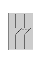 Metallic, Non-automatic switch can be placed in the OFF position for user safety during equipment maintenance.