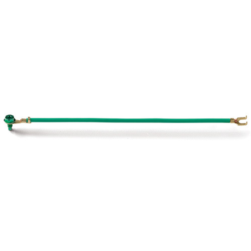 EPCO, Ground Bonding Pigtail, PigTails, Insulated Stranded Wire, Conductor Size: 12 AWG, Insulation: THHN, Length: 8 IN, Includes: (1) Flanged Spade Terminal,Captive GSH Ground Screw