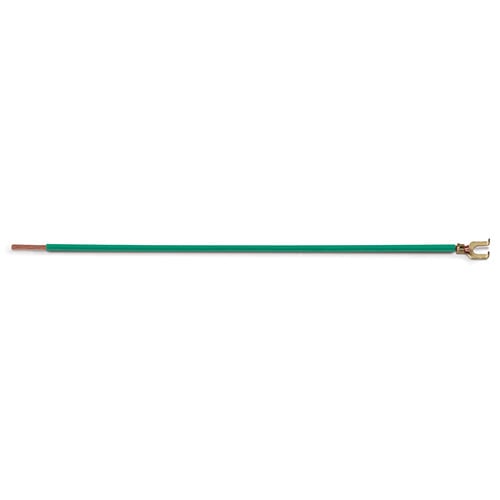 EPCO, Ground Bonding Pigtail, PigTails, Insulated Stranded Wire, Conductor Size: 12 AWG, Insulation: THHN, Length: 8 IN, Size: 5/8 IN (Stripped), Includes: (1) Flanged Spade Terminal