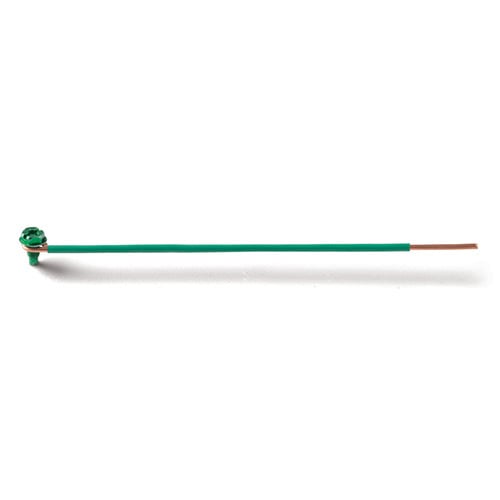 EPCO, Ground Bonding Pigtail, PigTails, Insulated Solid Wire, Conductor Size: 12 AWG, Insulation: THHN, Length: 6.5 IN, Size: 1 IN (Stripped), Includes: Captive GSH Ground Screw