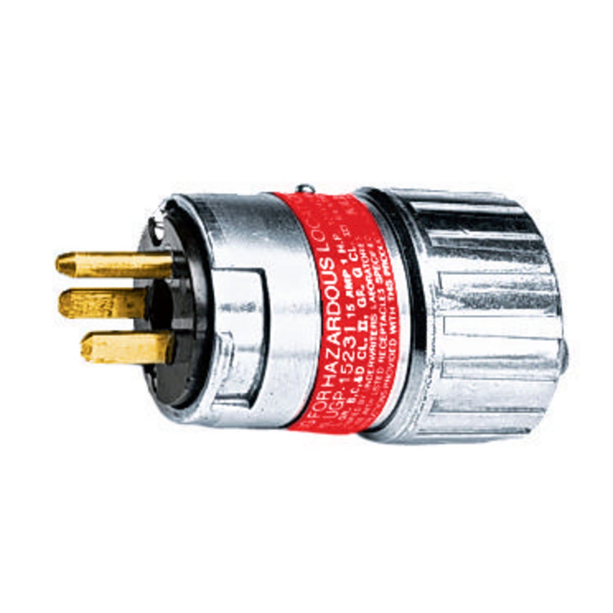 Straight Blade Devices, Explosion Proof, Male Plug, 15A 125V, 5-15P, Single Pack