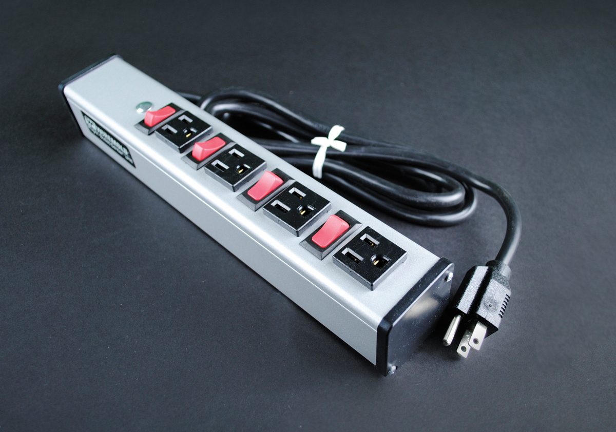 15A, 4 OL, 4 SWITCHES, 6 FT, GY
