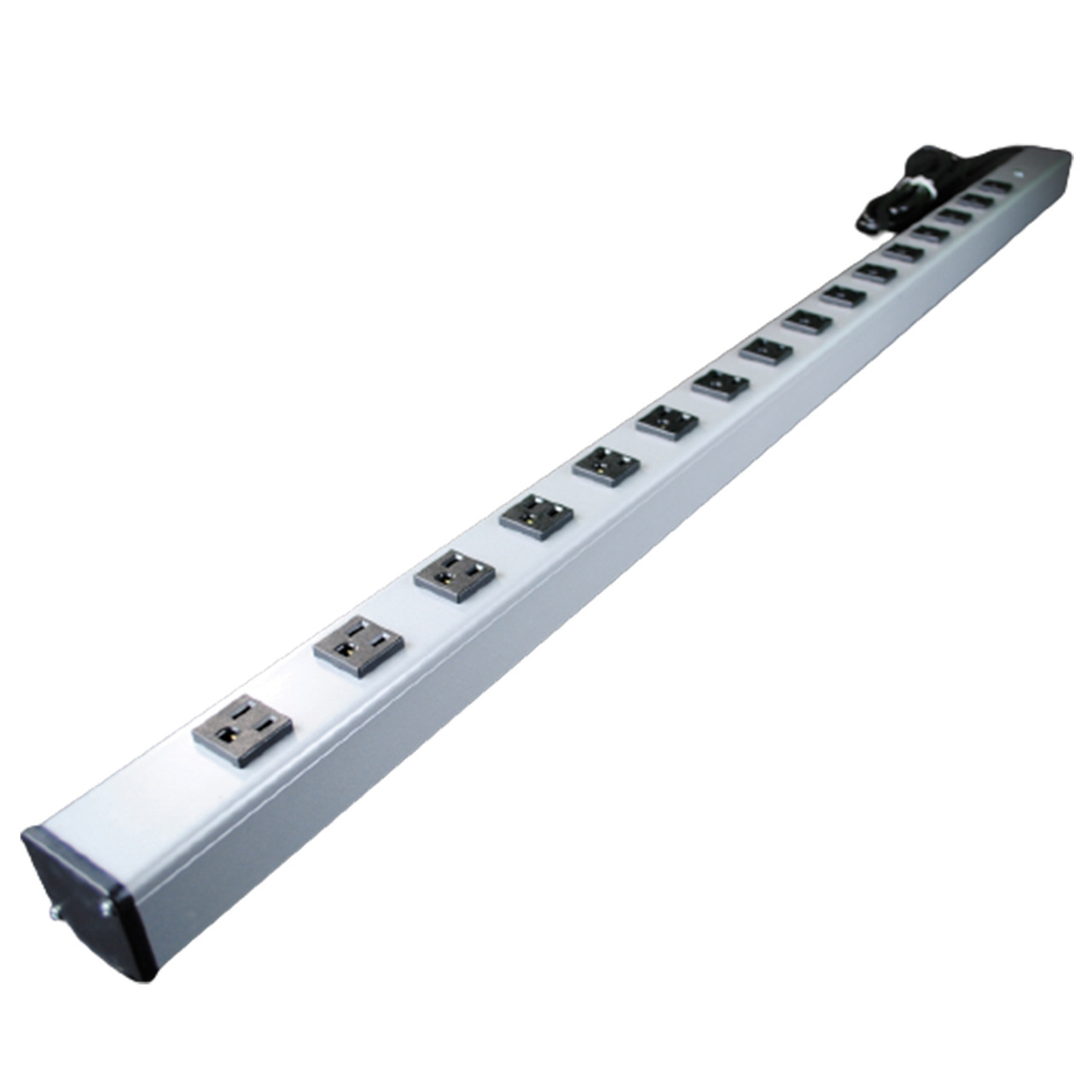 Plug-In Outlet Center Unit; 15 ft, 16 Outlets, 15 Amp, 120 Volt, Gray