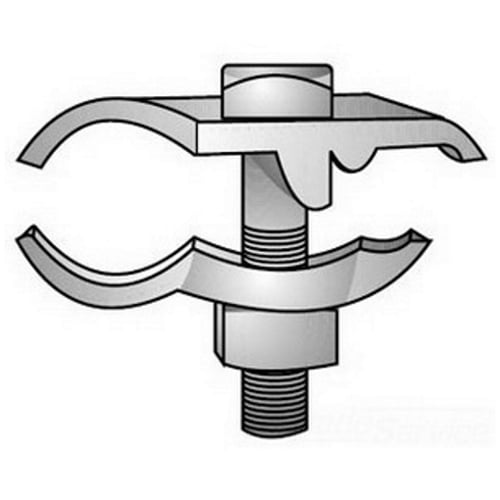 OZ-Gedney Type UPC Parallel Conduit Clamp, 3/4 IN Cable, Cable Type: Rigid Conduit, IMC, EMT, Malleable Iron, Steel Nuts And Bolts, Finish: Clamp: Hot Dip Galvanized, Hardware: Mechanically Galvanized, For Securing Rigid Conduit, IMC or EMT Condui