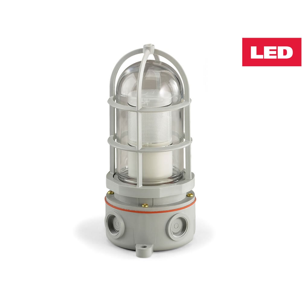 UniStat Hazardous Location LED Status Indicator, 120VAC, Tri-Color (Amber, Green and Red) - Available in 24VDC and 120VAC. Tri or quad-color models. 50,000 hour, vibration-resistant LED light source. Surface mount. PLC compatible. Type 4X, IP66 enclosure. IP69K compliant. UL and cUL Listed for Class I, Division 2, Groups A, B, C, and D & Class II, Division 2, Groups F and G & Class III.