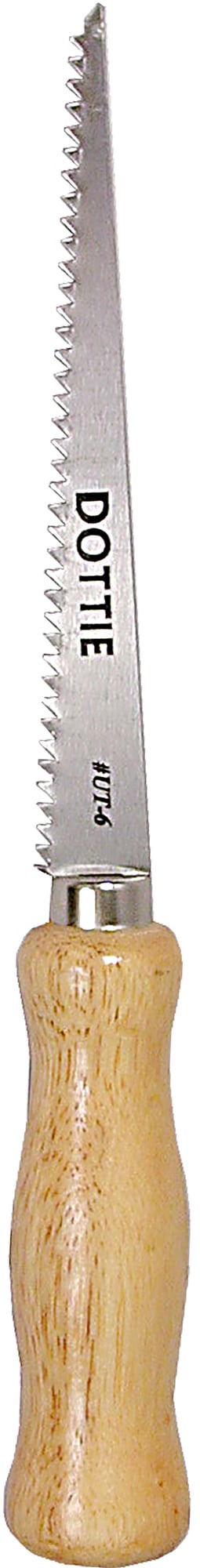 Utility Saw, 12 in. overall length, 6 in. blade length, Pistol Grip handle, Wood handle material
