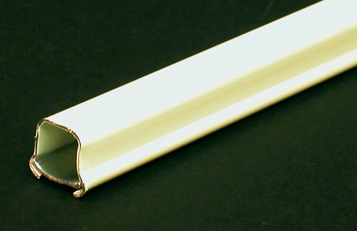 Metallic Raceway, Small, Series: 700, 10 ft Length, 3/4 in Width, 21/32 in Height, 600 VAC, 1 Channel, Removable Cover, Surface Mounting, Steel, Ivory/White, ScuffCoat