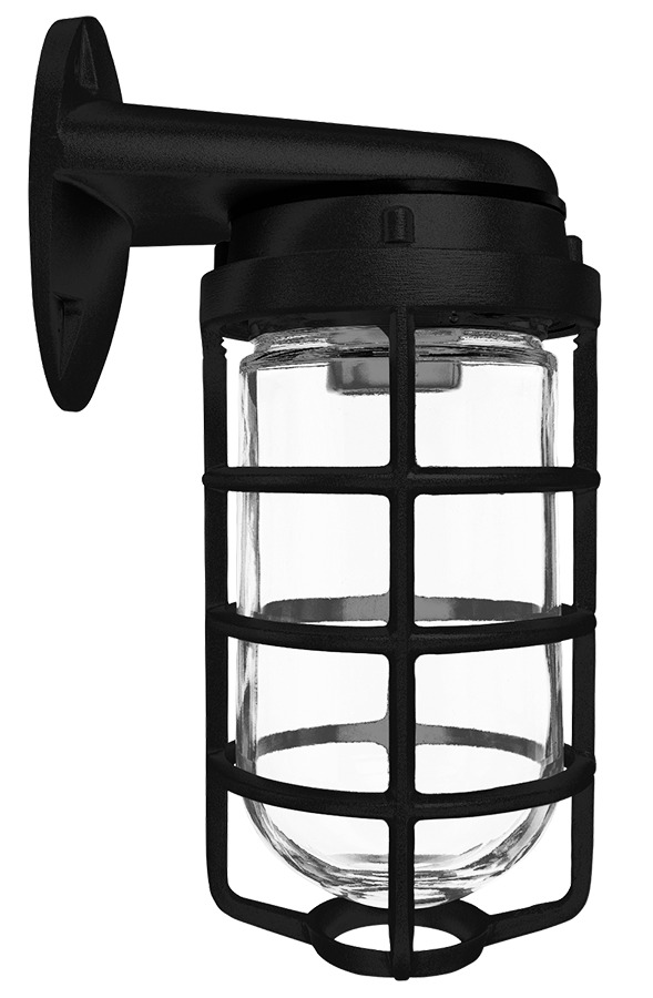 VAPORPROOF 100WALL BRACKET BLACK WITH G