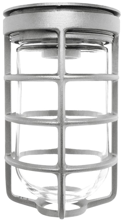 Vaporproof 100 Ceiling With Glass Globe Cast Guard