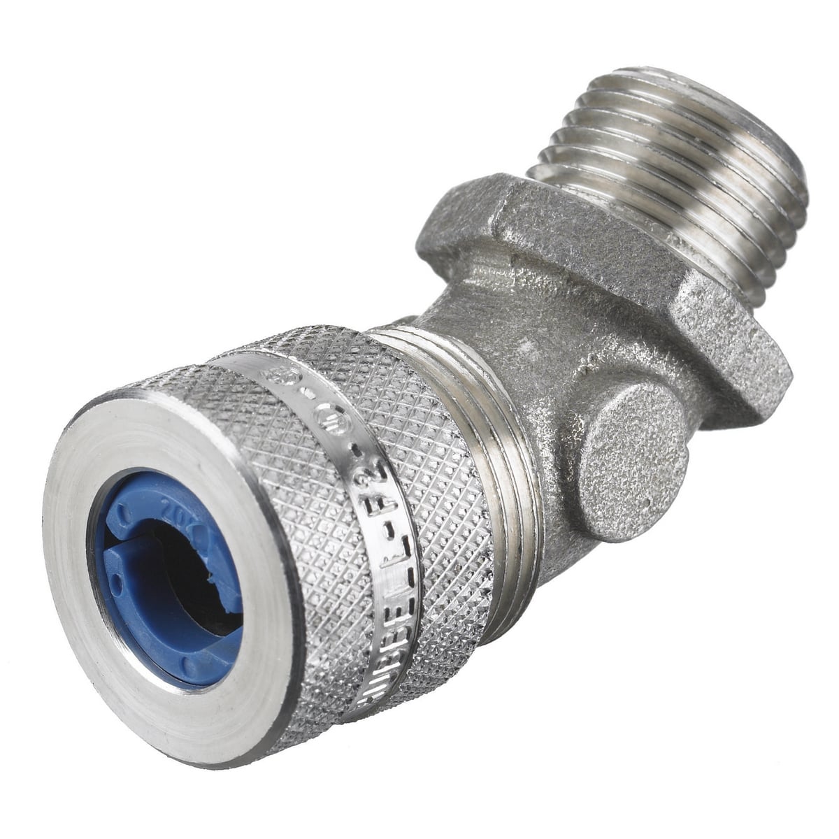 Kellems Wire Management, Cord Connectors, 45 Degree Male, .38-.50", 1/2", Aluminum