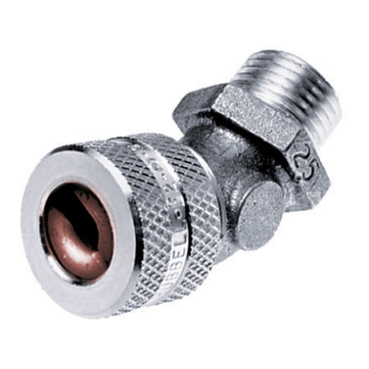 Kellems Wire Management, Cord Connectors, 45 Degree Male, .50-.63", 3/4", Aluminum