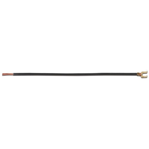 EPCO, Device Wiring Conductor, PowerTails, Device Wire,Stranded Wire Conductor, Conductor Size: 12 AWG, Insulation: THHN, Length: 8 IN, Size: 5/8 IN (Stripped), Includes: (1) Flanged Spade Terminal, Color: Black