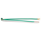 EPCO, Single Gang Ground Bonding Pigtail, PigTails, Single Gang, Conductor Size: 12 AWG, Insulation: THHN, Length: 8 IN, Size: 1 IN (Stripped), Includes: (1) 8 IN Solid Wire Incoming Lead Stripped 1 IN Stripped,(1) 8 IN Stranded Wire Conductor with (1) Flanged Spade Terminal, Captive GSH Ground Screw