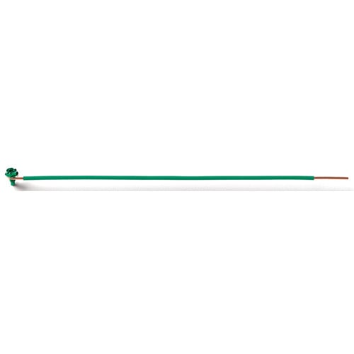 EPCO, Ground Bonding Pigtail, PigTails, Insulated Solid Wire, Conductor Size: 12 AWG, Insulation: THHN, Length: 10 IN, Size: 1 IN (Stripped), Includes: Captive GSH Ground Screw