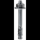 Full Thread Wedge Anchor, 3/8 x 3-3/4 in. Size, 3/8 in. diameter, 3-3/4 in. length, 3/8-16 in. thread size, 2-5/8 in. thread length, 16 thread per inch, 3/8 in. drill size, Steel material, Zinc Plated Finish, 1/4 x 3-1/4 in. bolt size