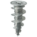 Wall Board Anchor, #8 screw size, Zinc material, 3/8 IN Drywall-60, 1/2 IN Drywall-68, 5/8 IN Drywall-90 lb. tension strength, 3/8 IN Drywall-120, 1/2 IN Drywall-132, 5/8 IN Drywall-200 lb. shear strength