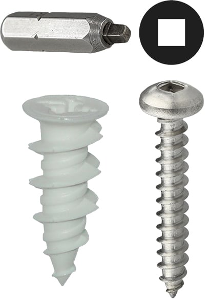 WDK6NSQ Wall Board Anchor Kit, 50 Pieces, Nylon