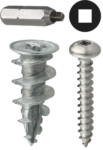 WDK8SQ Wall Driller Kit, 50 Pieces, Zinc