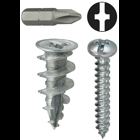 Wall Board Kit, #8 x 1-1/4 IN Size, 50 pieces, Zinc material, Phillips/Slotted drive type, includes (50) Phillips/Slotted Screws< Tuff Pack Packaging