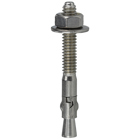 Full Thread Wedge Anchor, 1/2 x 4 in. Size, 1/2 in. diameter, 4 in. length, 1/2-13 in. thread size, 3-1/8 in. thread length, 13 thread per inch, 1/2 in. drill size, Stainless Steel material, 3/8 x 3-3/4 in. bolt size