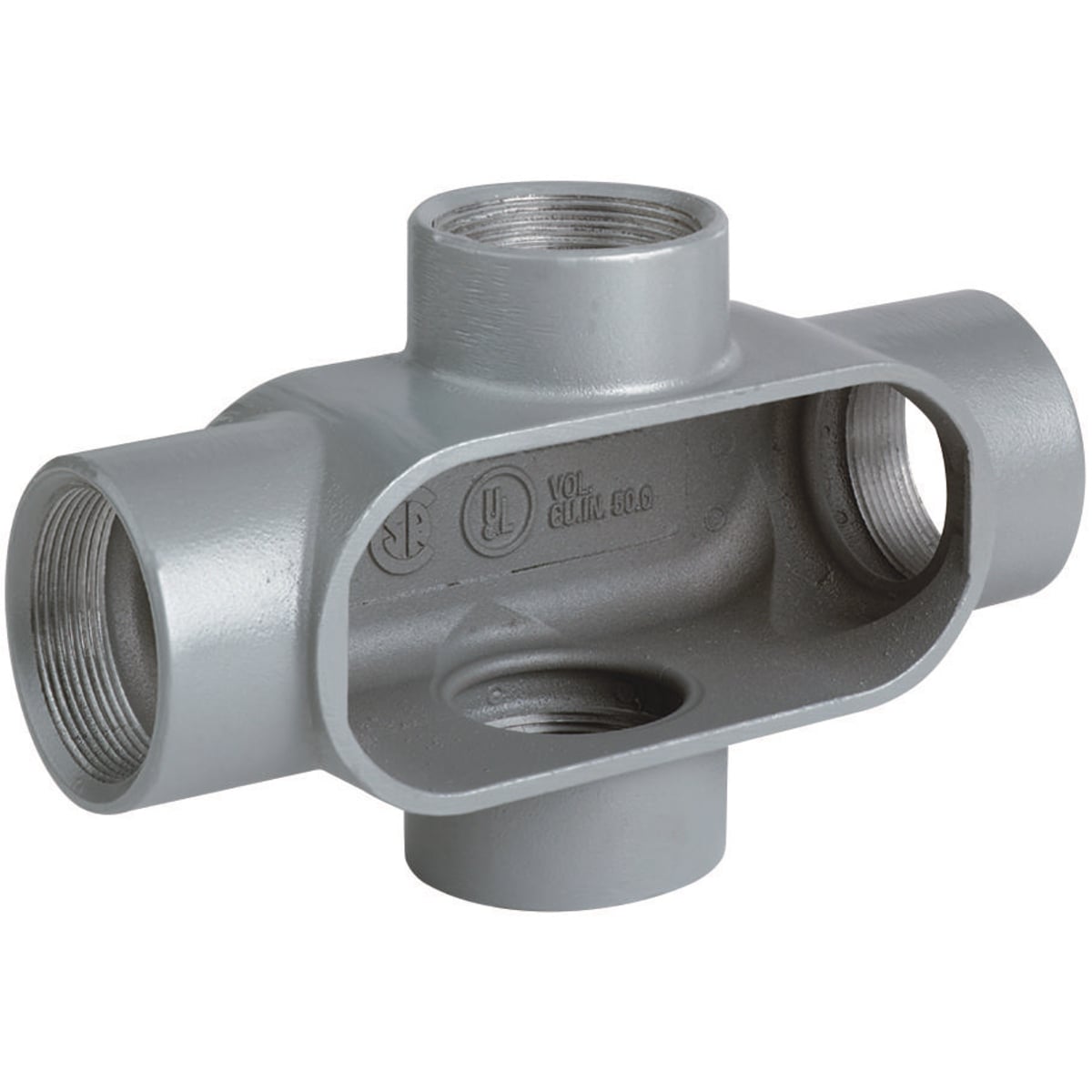 DURALOY 7 SERIES - IRON CONDUIT BODY - X TYPE - HUB SIZE 1 INCH - VOLUME15.5 CUBIC INCHES
