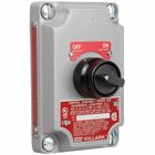 XCS SERIES - ALUMINUM MAINTAINED CONTACT 2-POSITION SELECTOR SWITCHCOVER WITH DEVICE - "OFF - ON" NAMEPLATE - 1NO/1NC CONTACT RATING