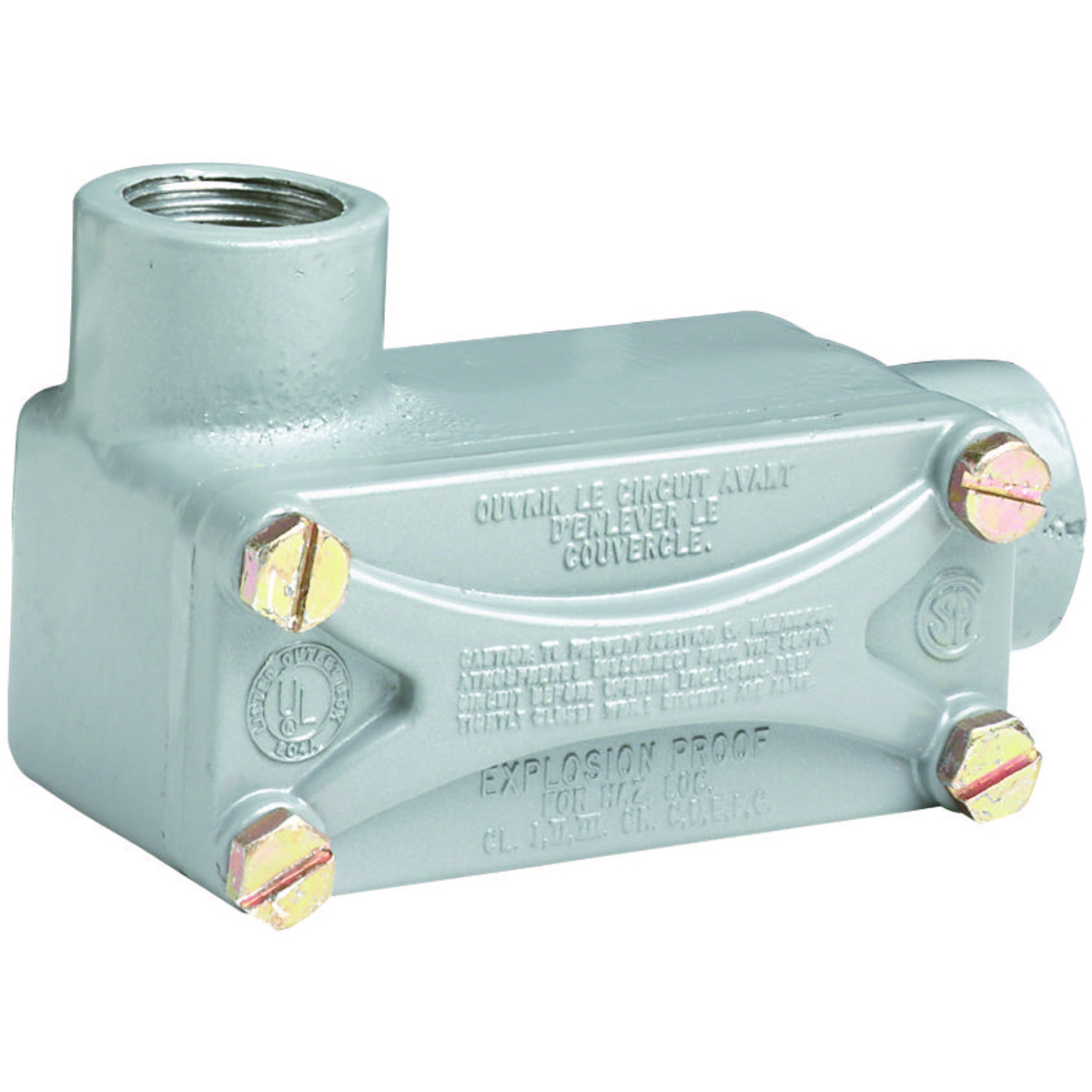 XLL SERIES FITTINGS - X DIMENSIONS - HUB SIZE 3/4 IN - VOLUME 6.5 CU IN
