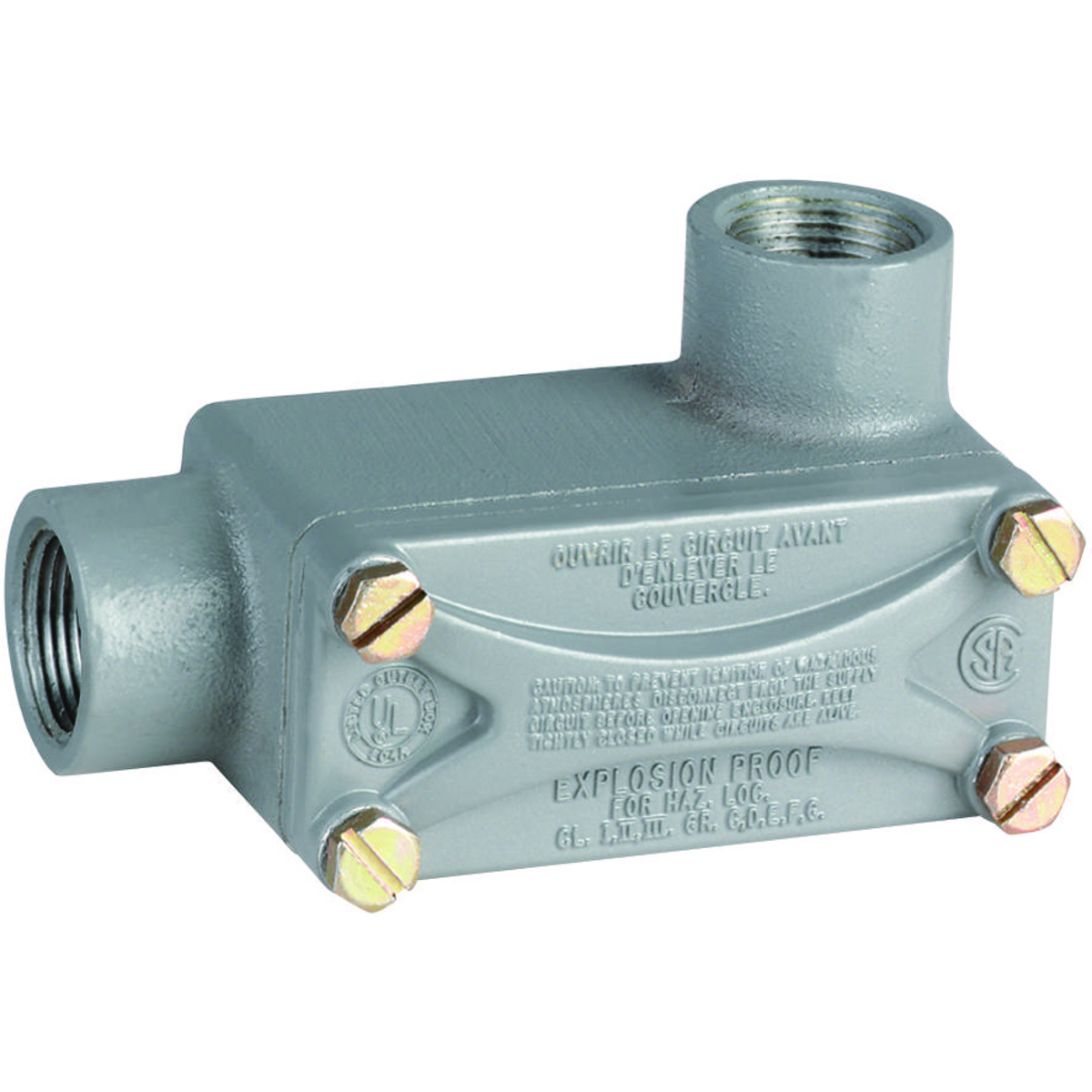 XLR SERIES FITTINGS - X DIMENSIONS - HUB SIZE 1/2 IN - VOLUME 4.3 CU IN