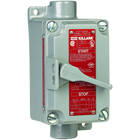 XS Series - Aluminum Feed-Thru 3-Way/SPDT (No Center Off) Tumbler Switch Unit - Hub Size 3/4 Inch - 20A