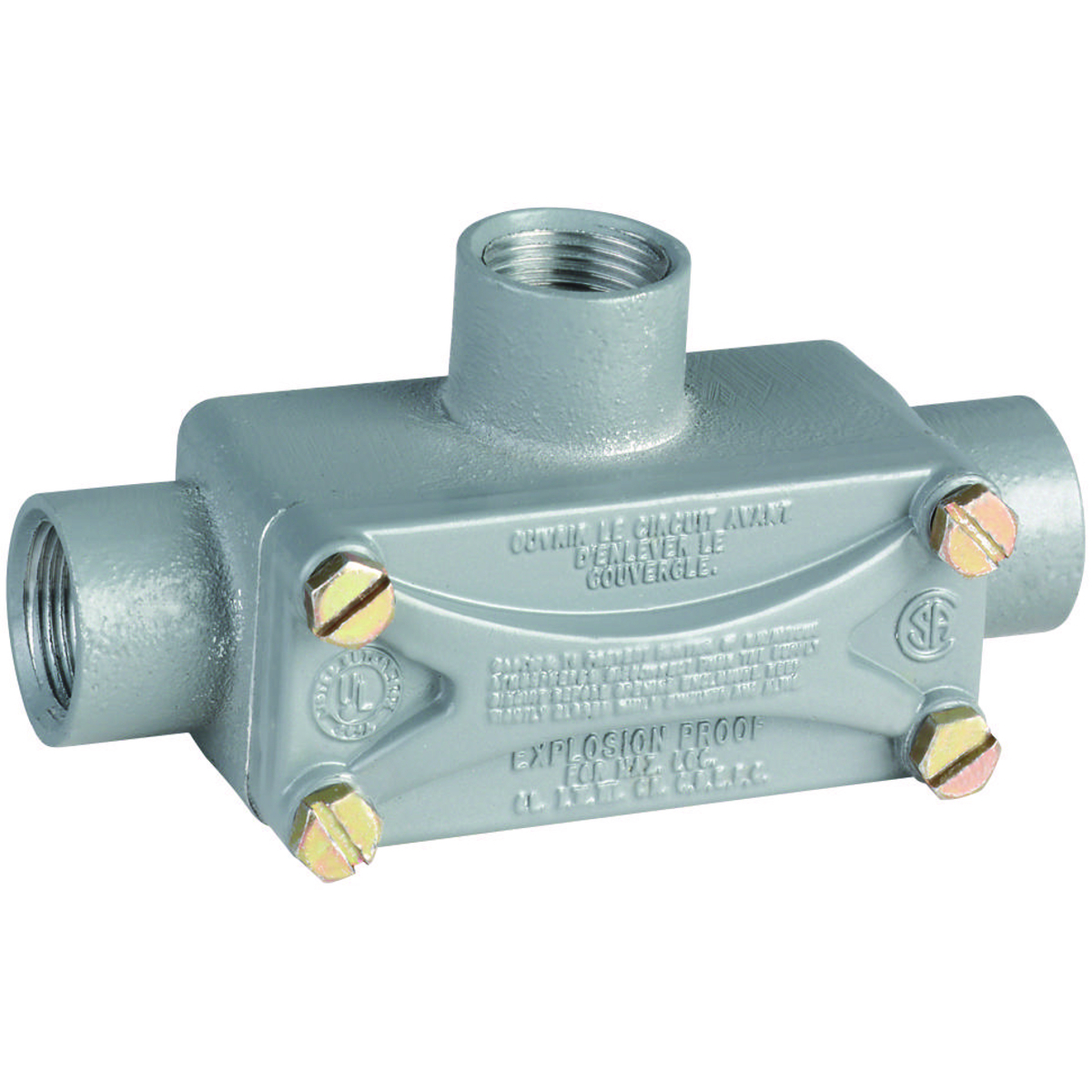 1/2" T Type, Aluminum X Series Conduit Body