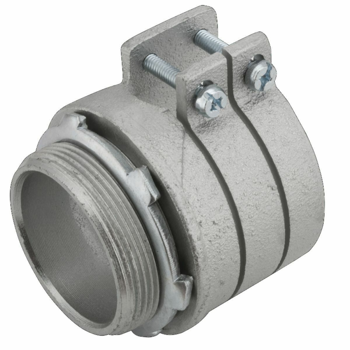 Straight Squeeze Connectors, Uninsulated Malleable Iron, 2 In. TradeSize