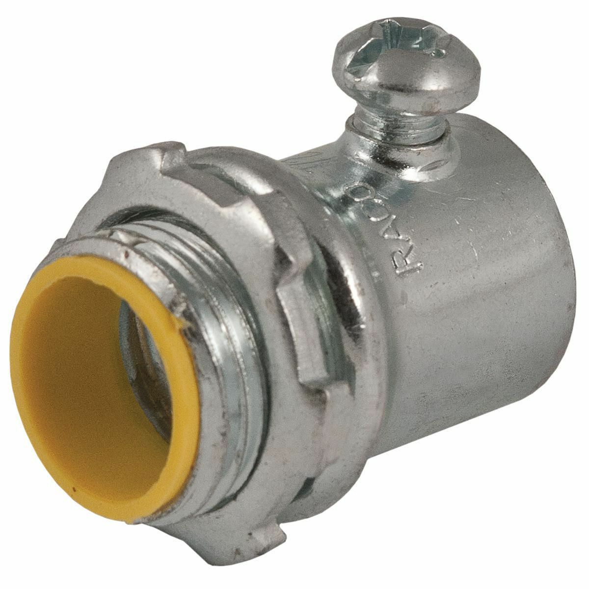 SET-SCREW CONNECTOR, INSULATED, STEEL, 1 IN. TRADE SIZE