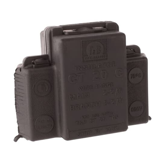 Black Polypropylene Insulating Cover for Use with Split Bolts 10H, 20H, Tap CT20, 600V Max