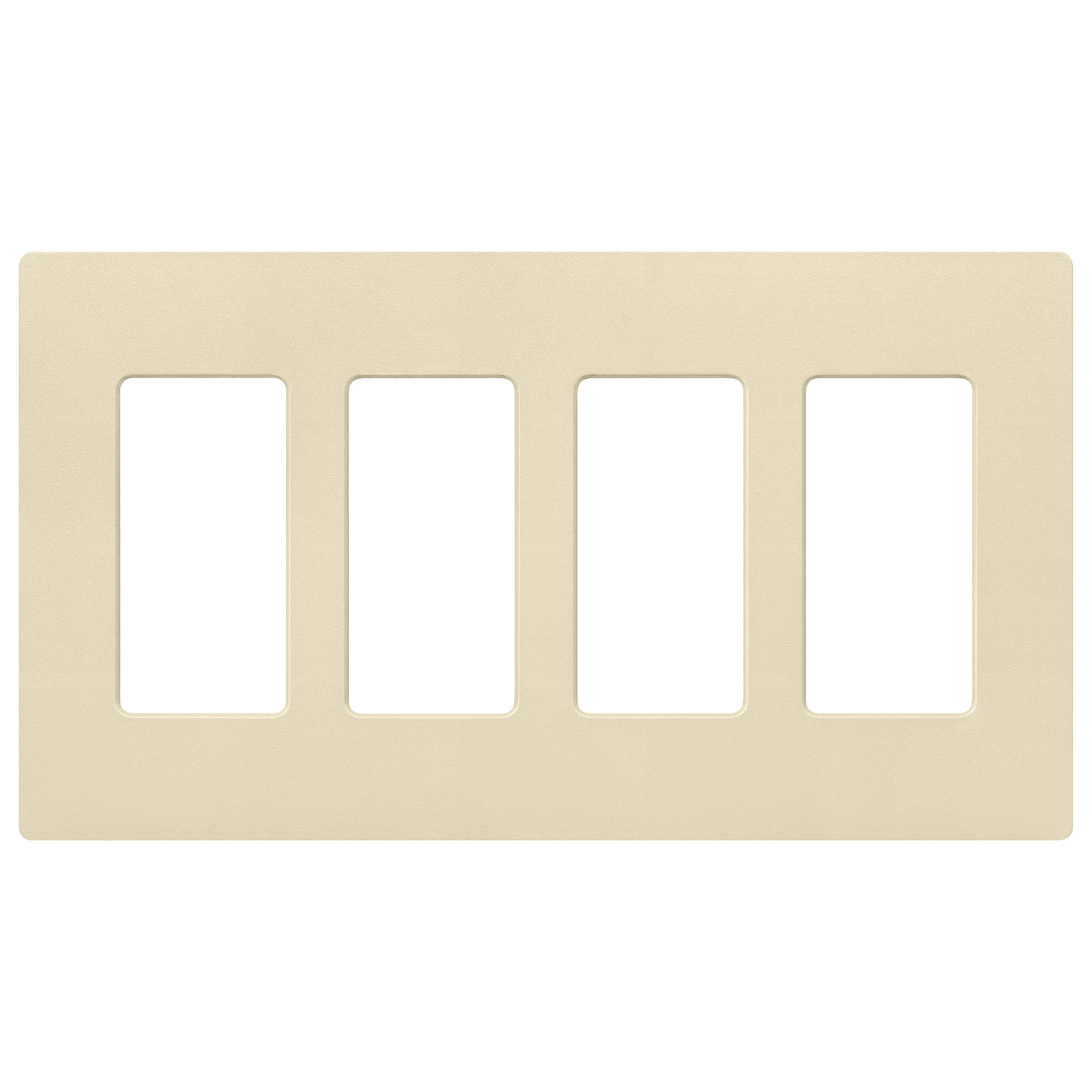Claro Wallplate, Satin Finish, Four-gang in sand
