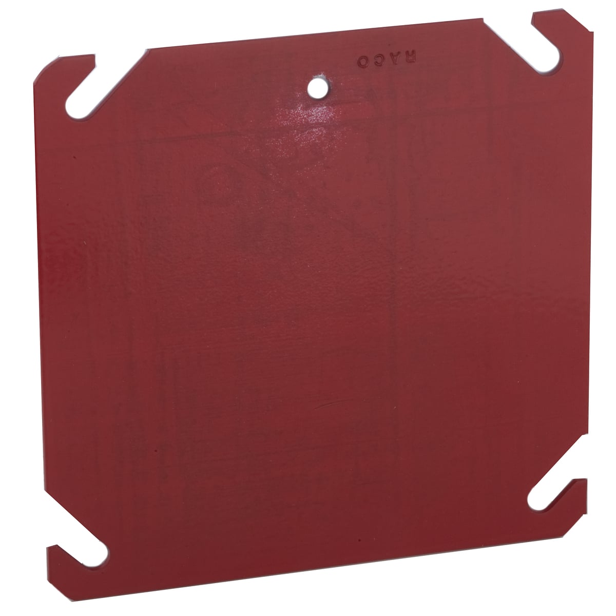 Life Safety Steel Wall Box Covers - Painted Red, 4 In. Sq., FlatBlankCover