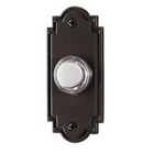 Lighted Flat Pushbutton, 1-1/4w x 3h in Oil-Rubbed Bronze