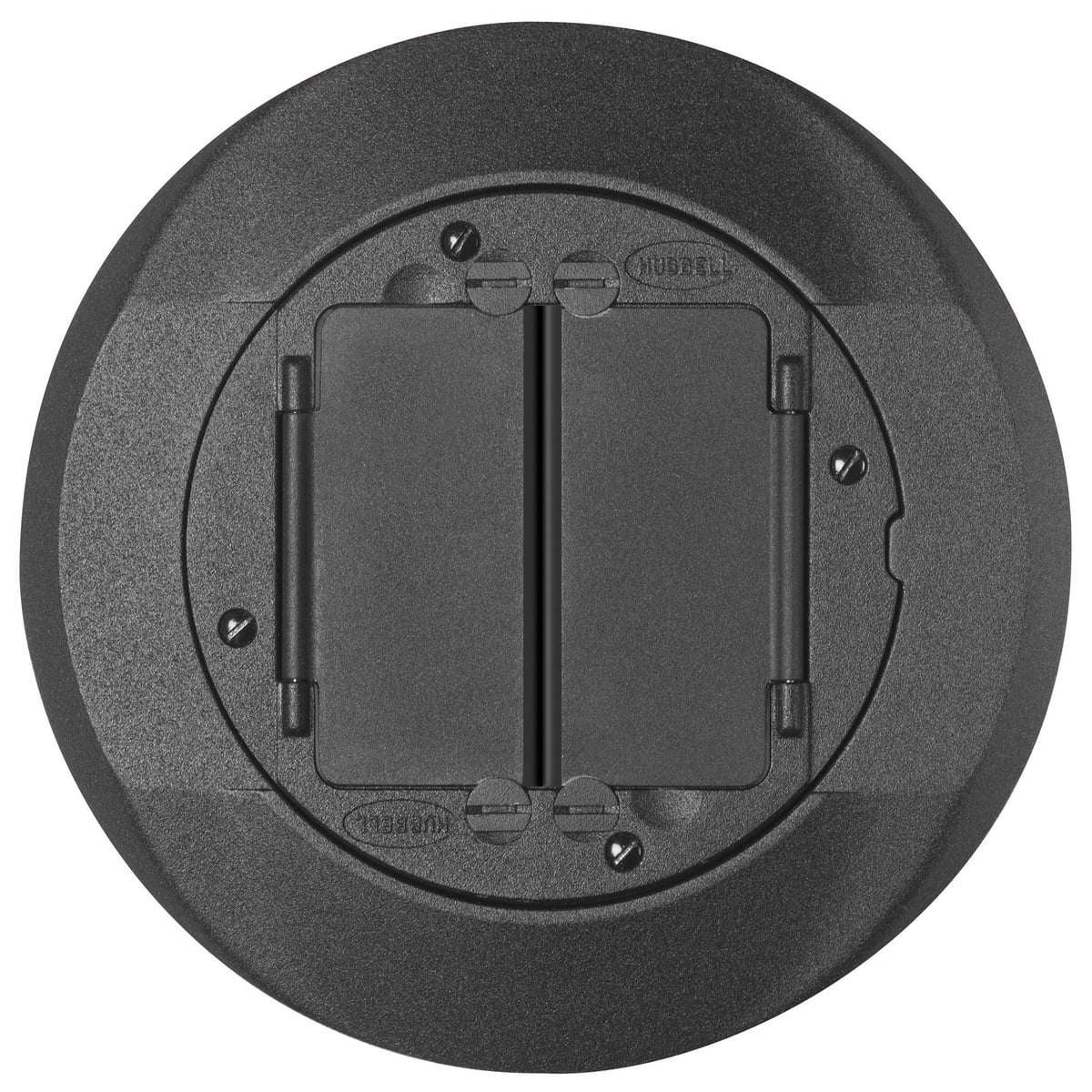 In-Floor Delivery Systems, SystemOne Universal Cover Carpet Flange Assembly, Black Powder Paint Finish
