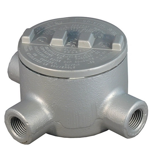 Type T Conduit Body, 1-1/2 inch, Aluminum, Epoxy Powder Coated