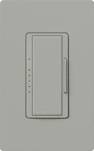RadioRA 2 Dimmer, Gray, Incandescent/Halogen, Magnetic Low-Voltage, Electronic Low-Voltage, Approved LEDs, CFL, Multi-location/single-pole, neutral required, 120V 600W/600VA