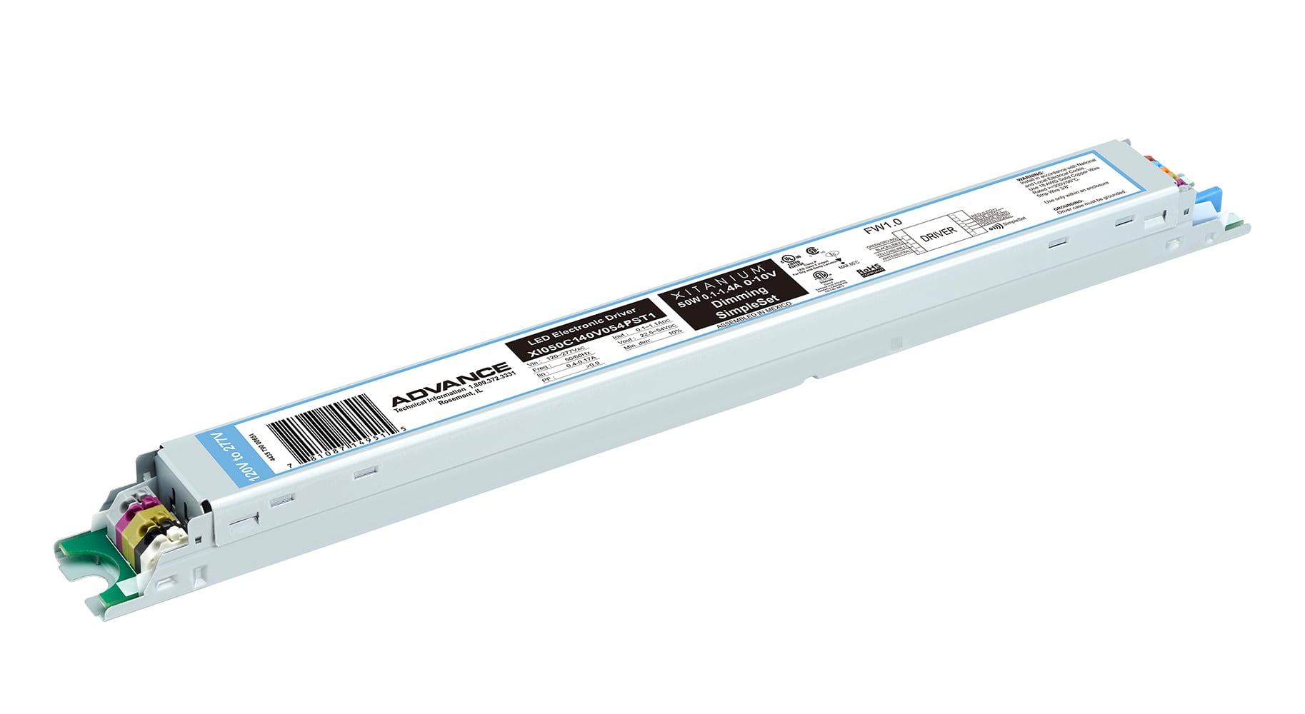 Signify Electronics, XITANIUM, Linear Adjustable Current LED driver, UL Dim Linear with a power output