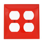 2-Gang Duplex Device Receptacle Wallplate, Red