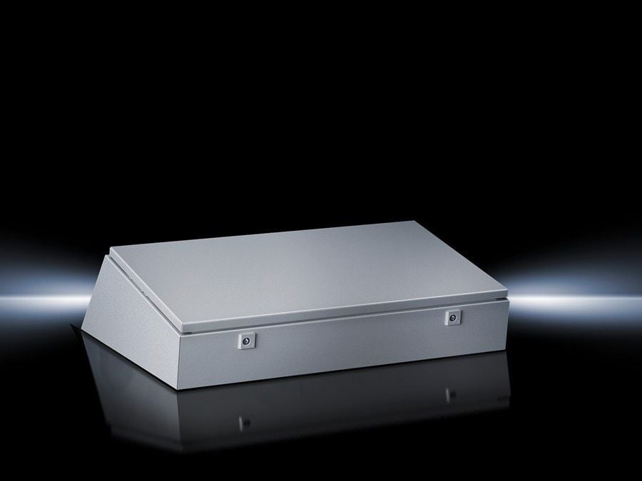 TP TopConsole system, desk section for 3-part configuration, WD: 1600x700 mm, carbon steel