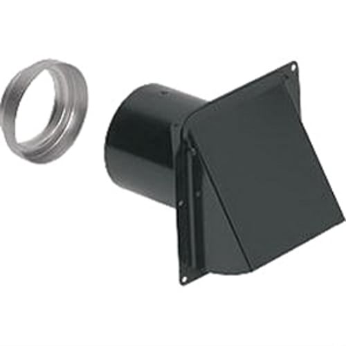 Broan-NuTone Wall Cap, Steel, Black, for 3" and 4" round duct