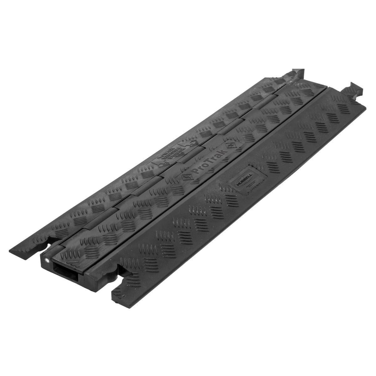 Wire and Cable Protection, ProTRAK,Hinged Cover Version, 2.5" Wide Single Channel, 3' Length, Black